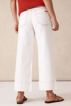 Ceres Life Wide Leg Crop Jean - Fresh Ecru