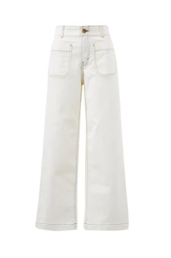 Ceres Life Wide Leg Front Pocket Jean - Fresh Ecru