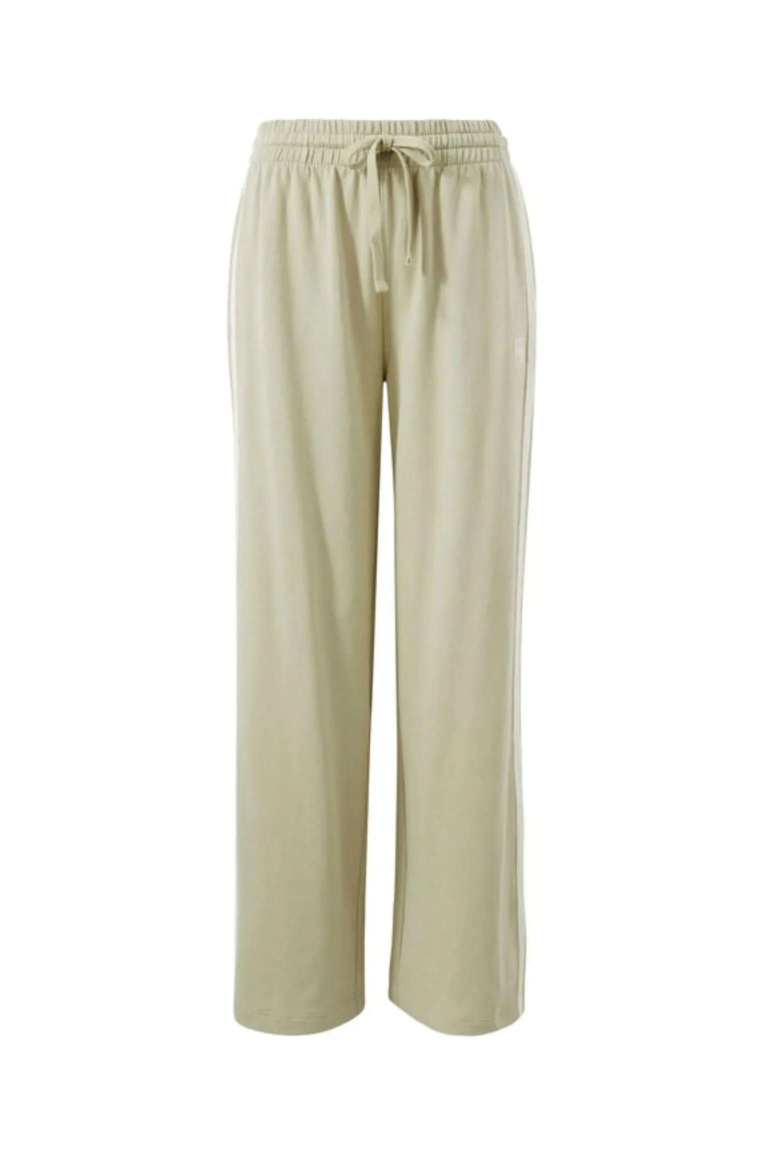 Ceres Life Wide Leg Terry Trackpant - Matcha Side Stripe