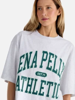 Ena Pelly Athletic Tee - White Marle