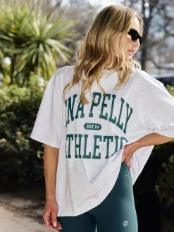 Ena Pelly Athletic Tee - White Marle