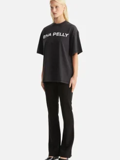 Ena Pelly Chloe Oversized Tee - Vintage Black