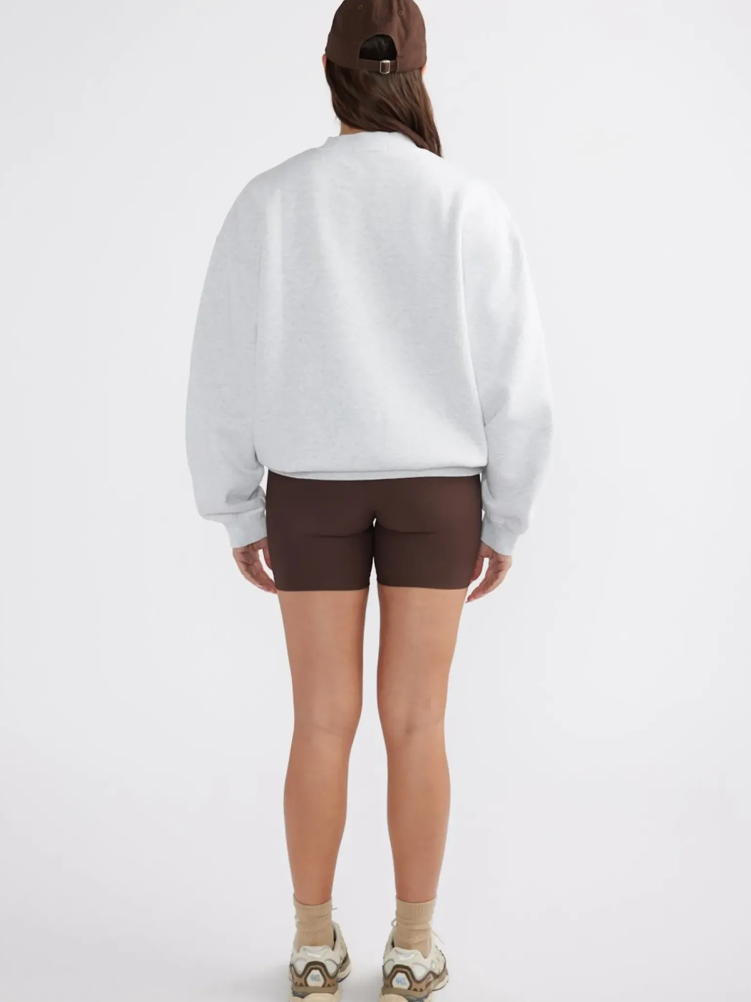 Ena Pelly Classic Collegiate Sweatshirt - White Marle