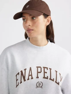 Ena Pelly Classic Collegiate Sweatshirt - White Marle