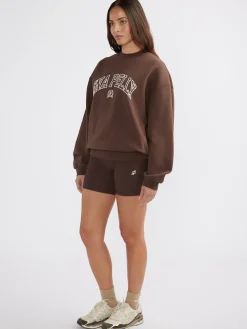 Ena Pelly Classic Collegiate Sweatshirt - Mocha