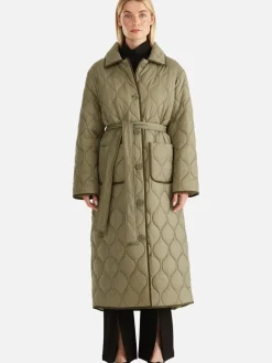 Ena Pelly Louise Quilted Puffer Jacket - Hunter Green