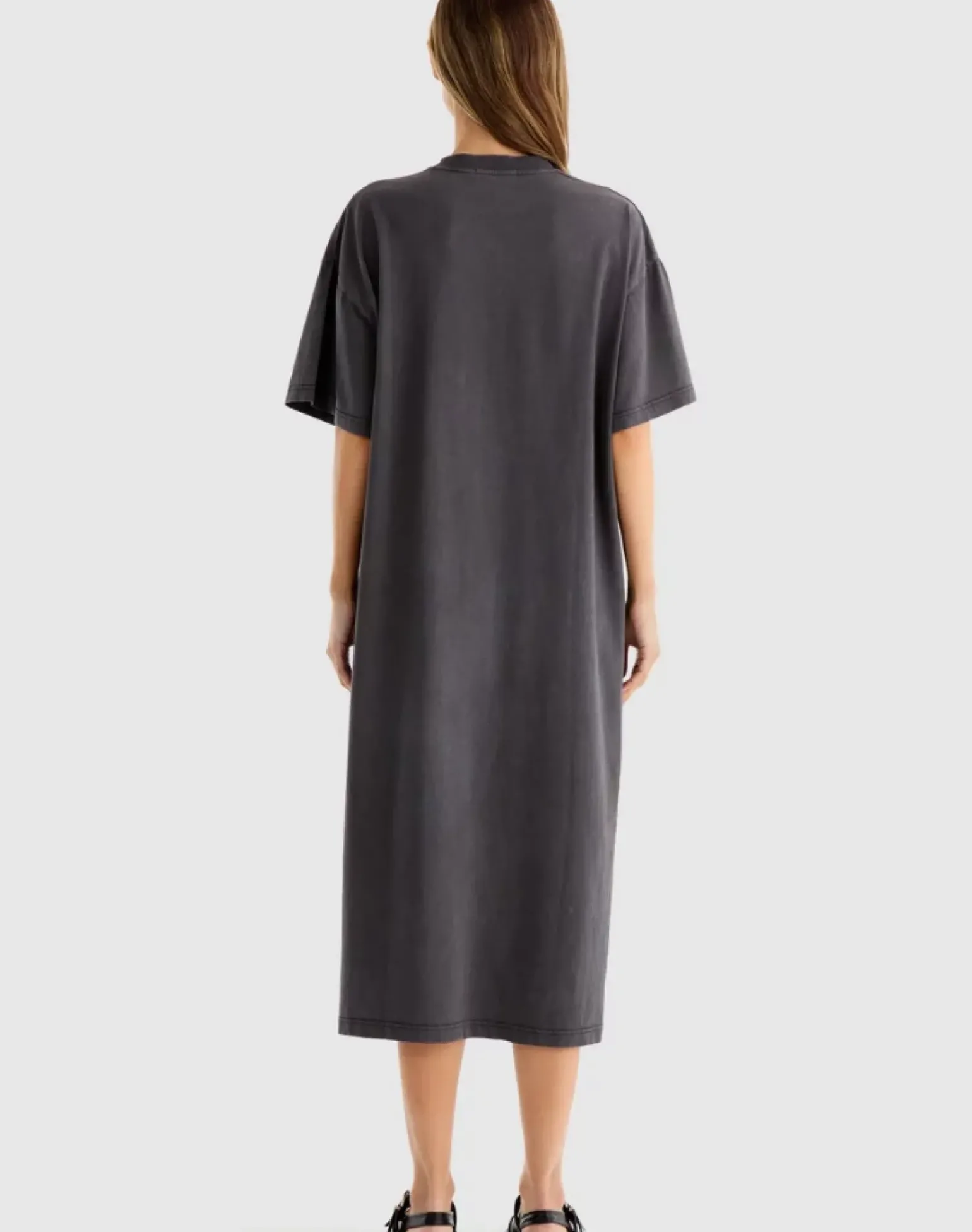 Ena Pelly World Tour Tee Dress - Faded Black