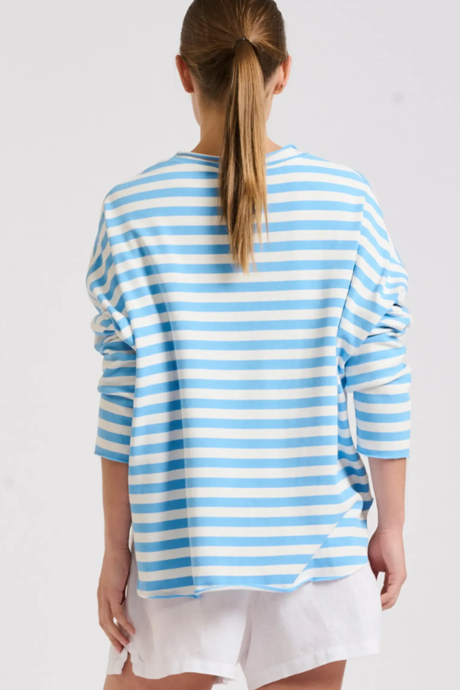 Est 1971 Raw Summer Sweatshirt - Blue/White Stripe