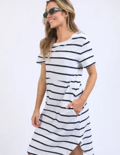 Foxwood Bay Stripe Dress - Navy