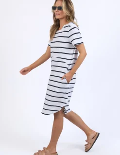 Foxwood Bay Stripe Dress - Navy