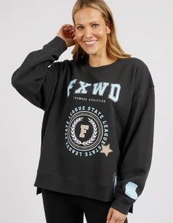 Foxwood Get There Crew - Washed Black