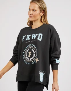 Foxwood Get There Crew - Washed Black