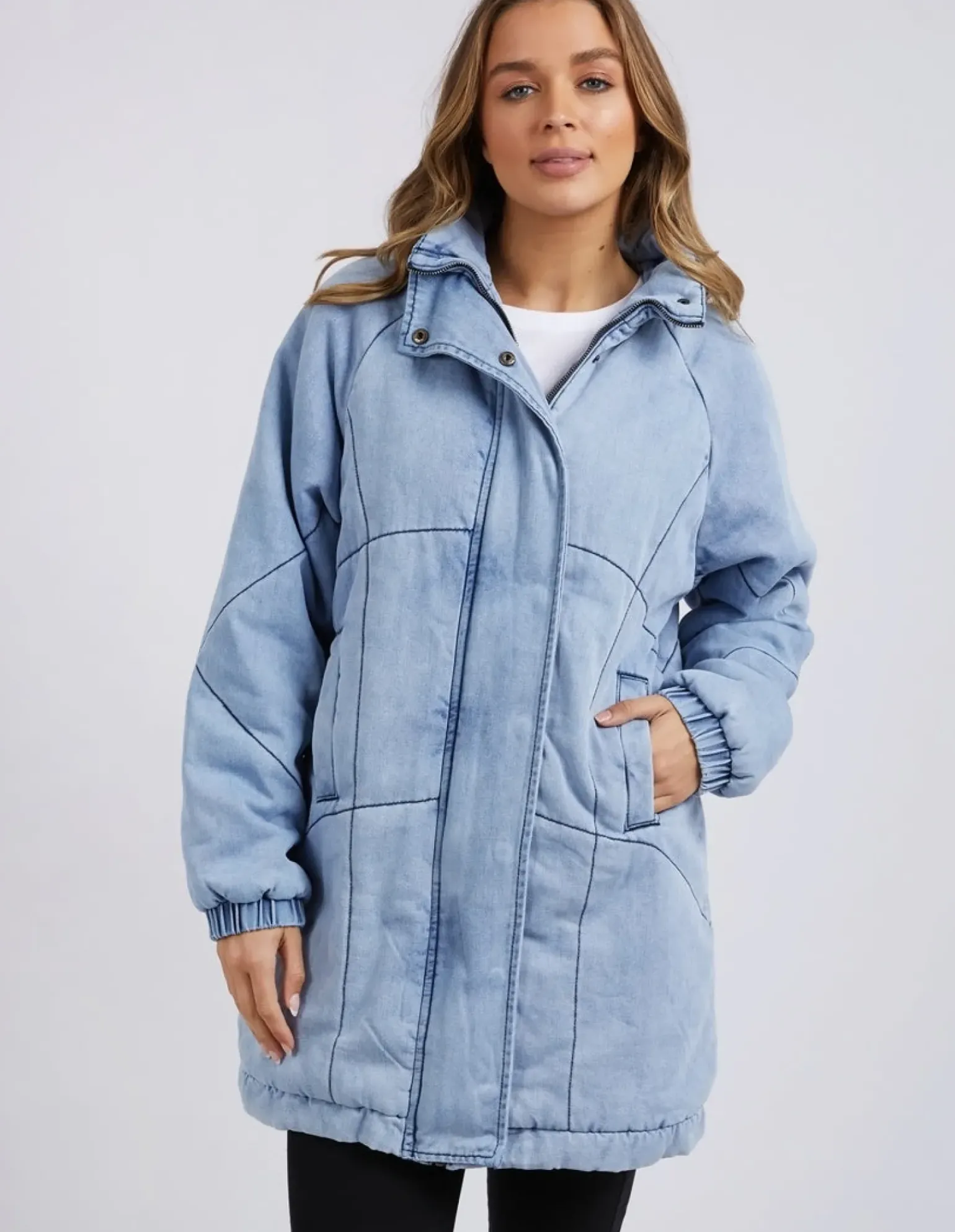 Foxwood Rosalee Longline Jacket - Light Blue