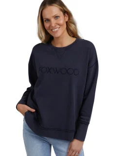 Foxwood Simplified Crew- Washed Navy