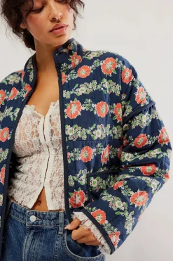Free People Chloe Jacket- Dusk Combo