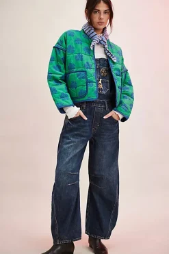 Free People Chloe Jacket - Grass Combo
