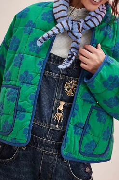 Free People Chloe Jacket - Grass Combo
