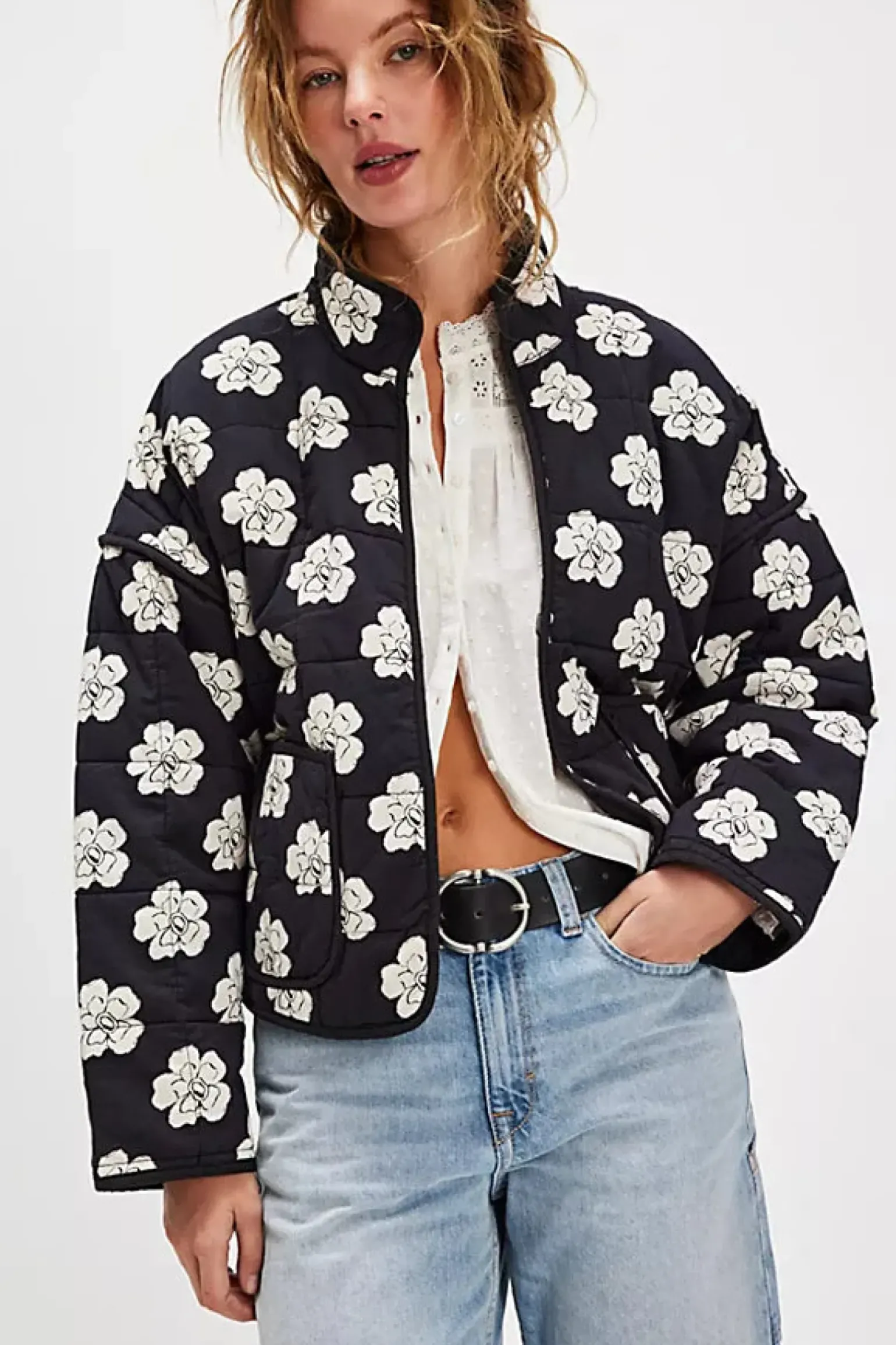 Free People Chloe Jacket - Night Blooms