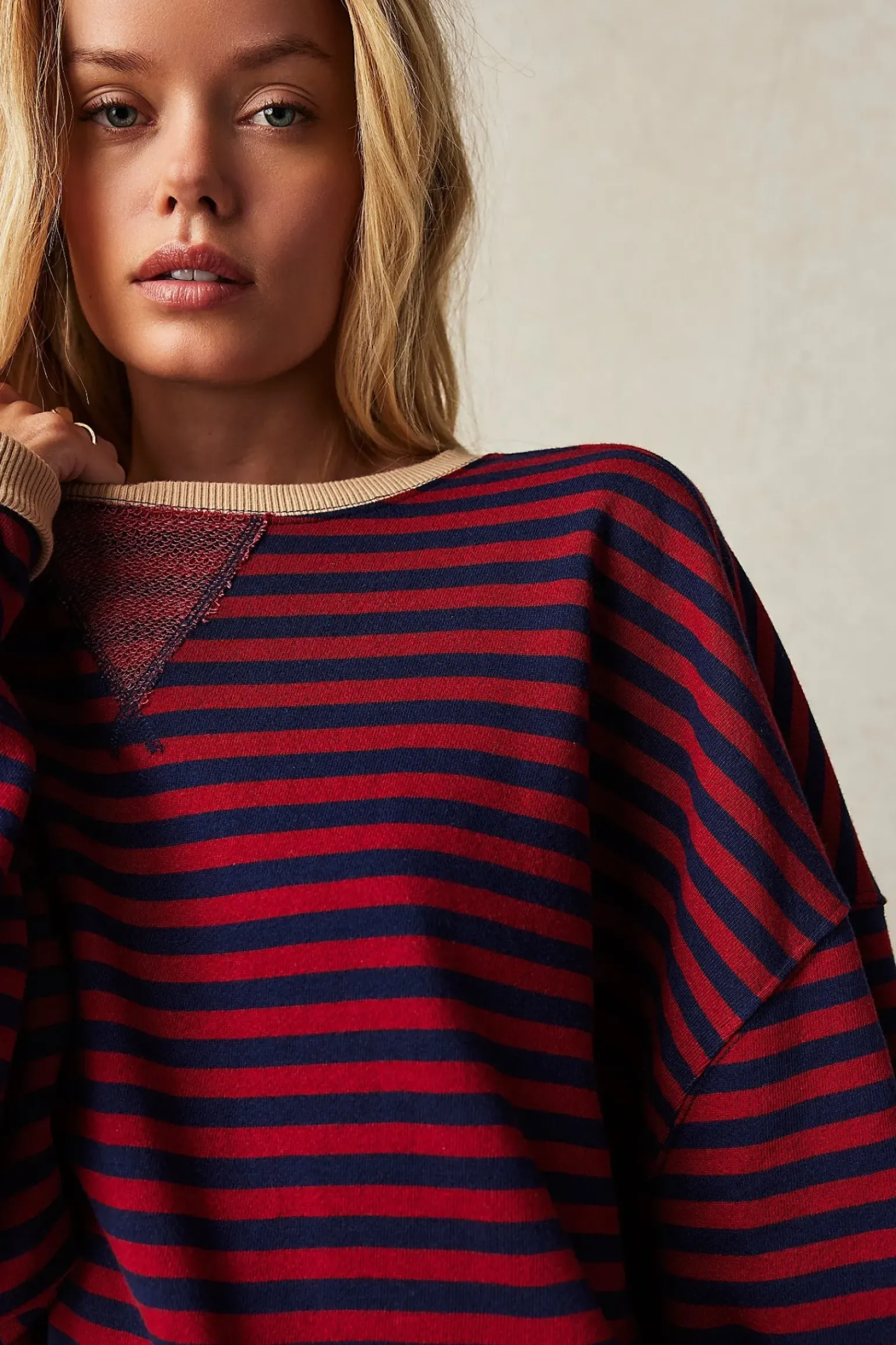 Free People Classic Striped Crew - Nautical Combo
