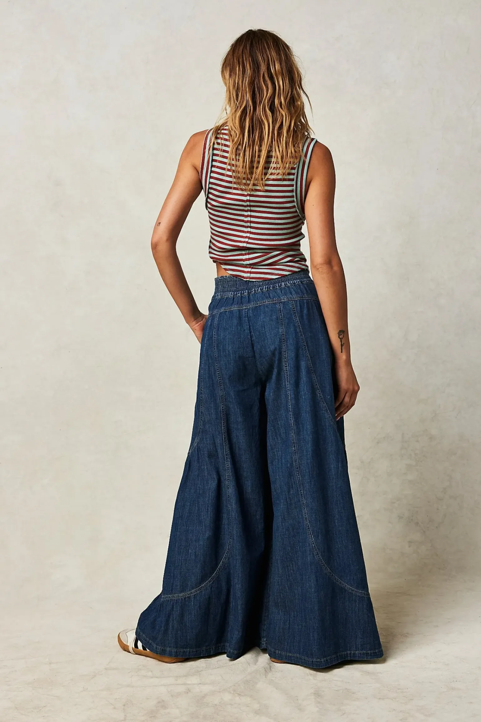 Free People Dawn on Me Wide Leg Jeans - London Blue