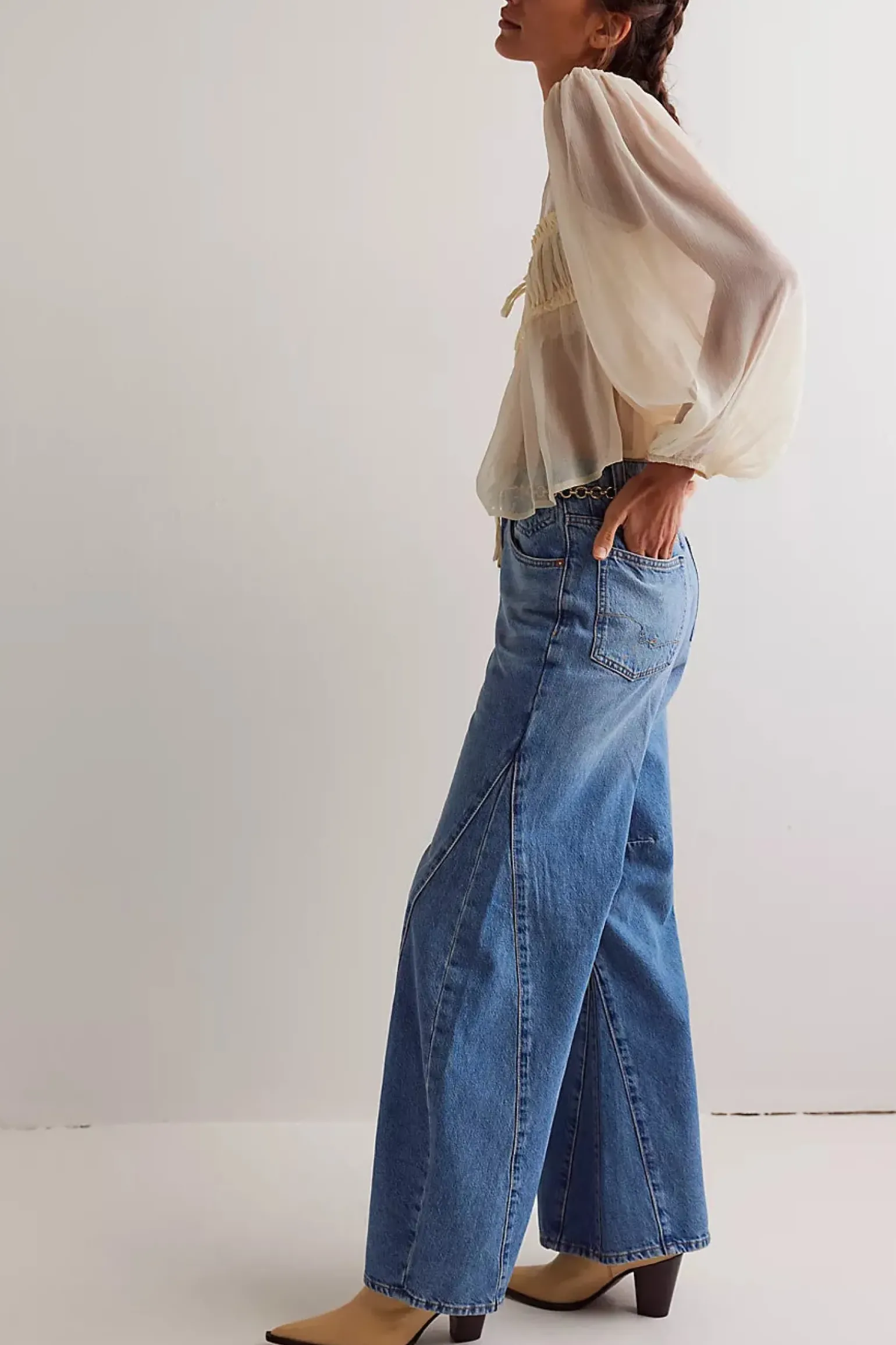 Free People Eden High Slouchy Jean - Homefree
