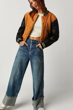 Free People Final Countdown Mid Rise Jean