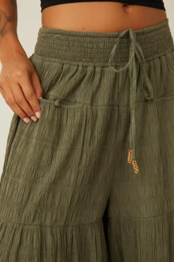 Free People In Paradise Wide Leg Pant - Dried Basil