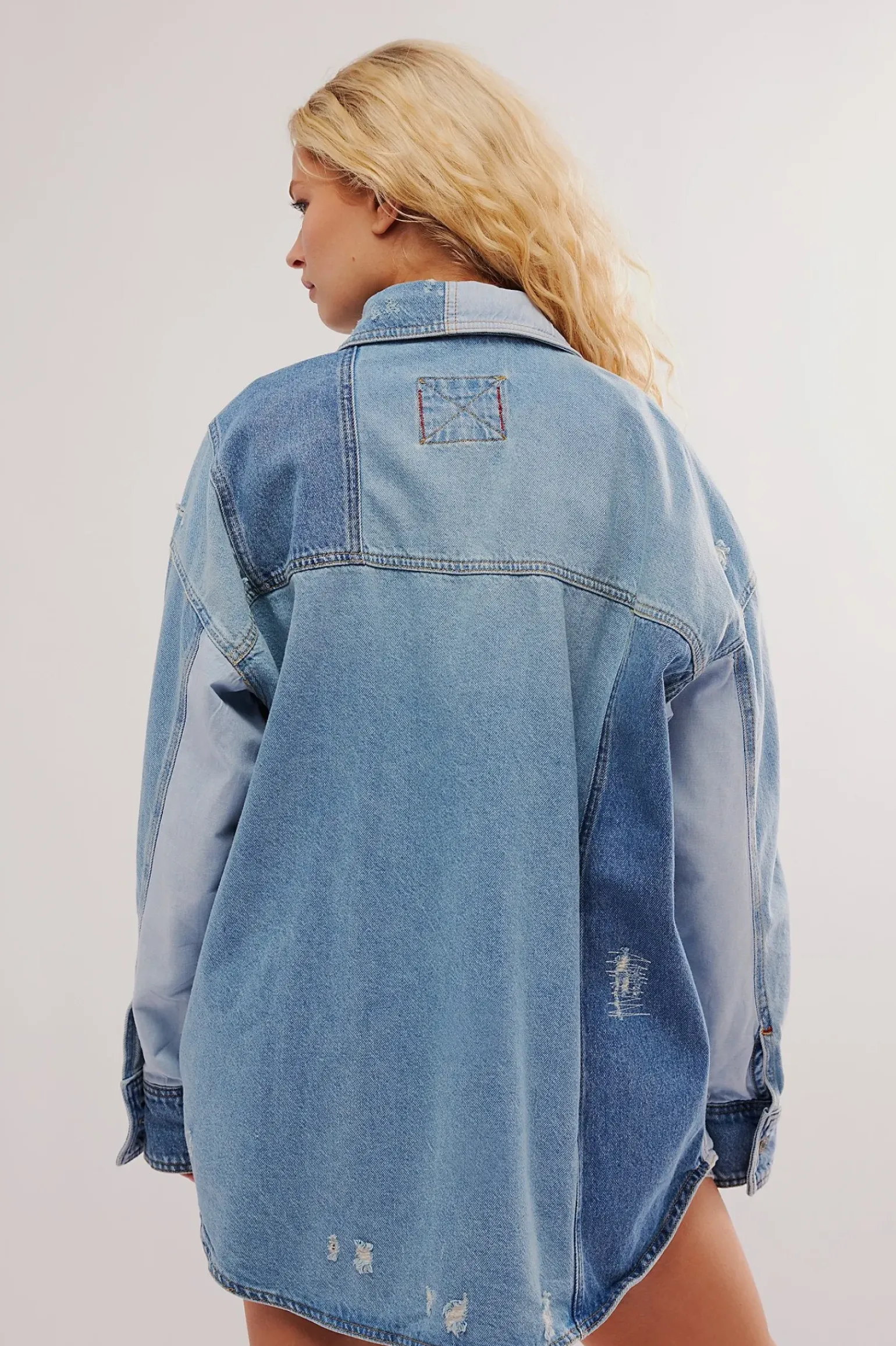 Free People Mountain Roads Shirt - Indigo Mixed