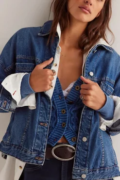 Free People Opal Swing Denim Jacket - Got The Blues