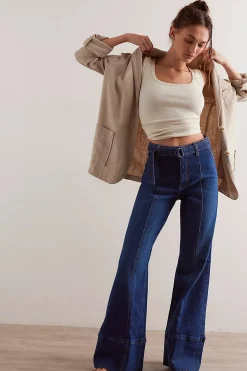Free People Ryla A Line Jean - Dreamscape Blue