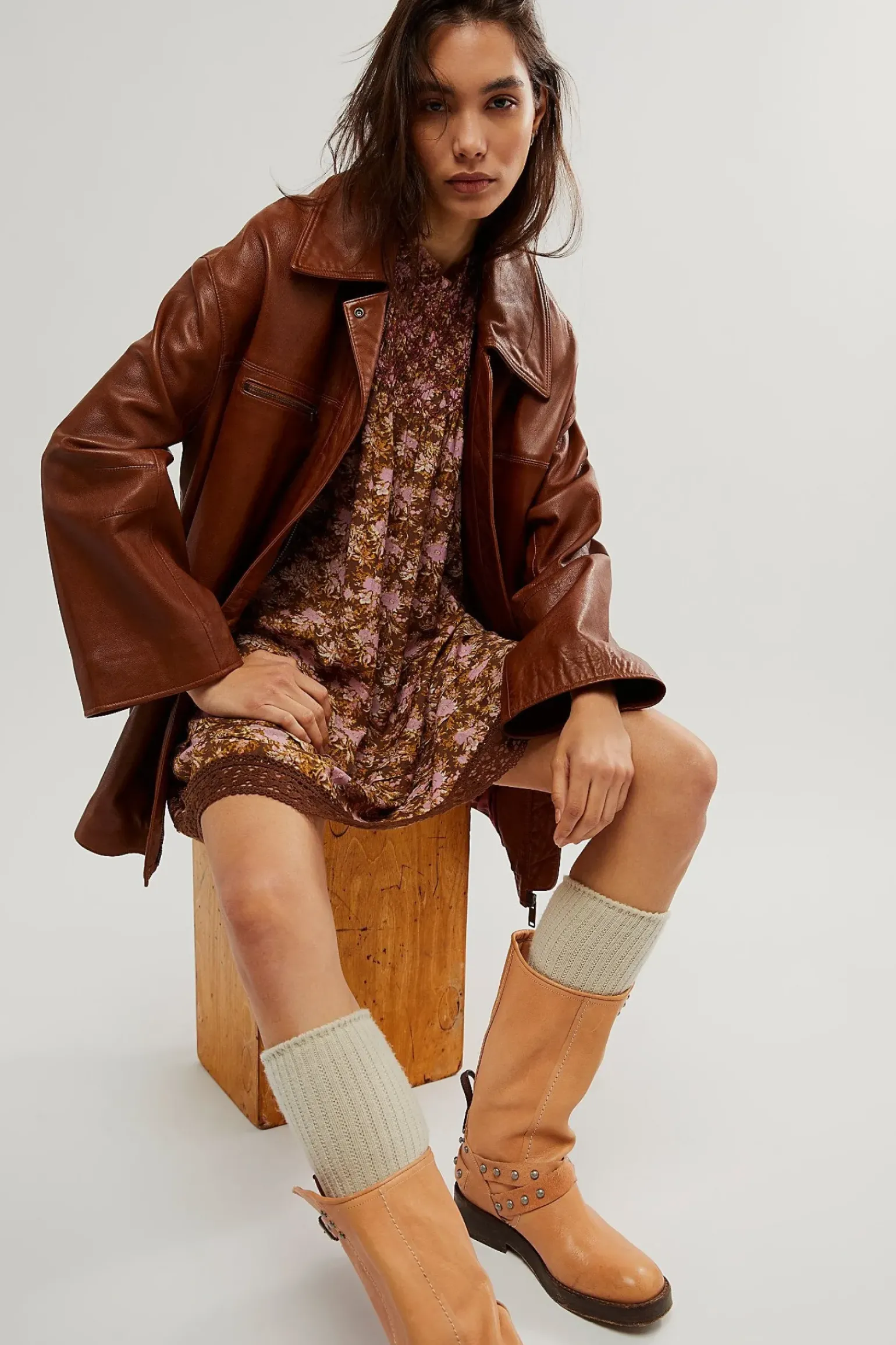 Free People Shea Printed Mini - Chocolate Combo