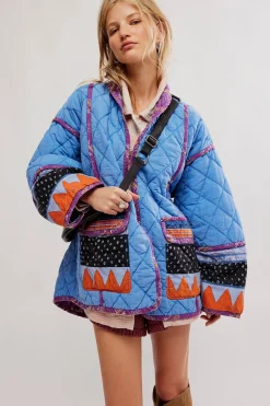 Free People Winnie Jacket - Blue Combo
