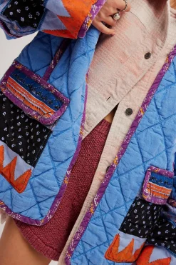 Free People Winnie Jacket - Blue Combo