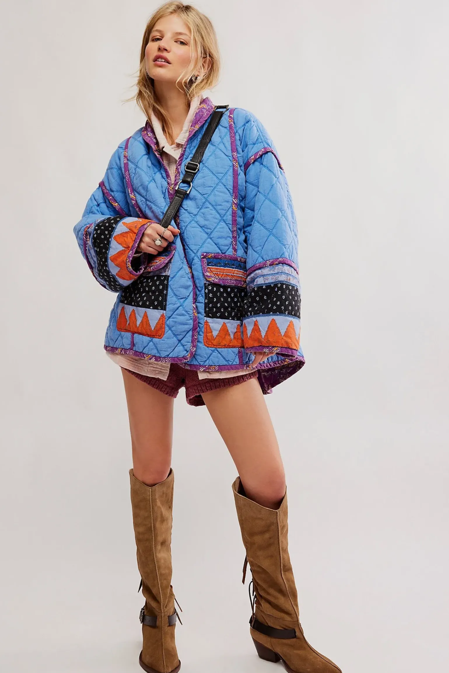 Free People Winnie Jacket - Blue Combo
