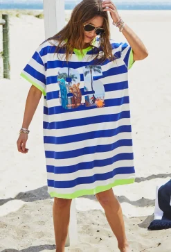 Hammill & Co Beach Sweat Dress - Royal/White Stripe