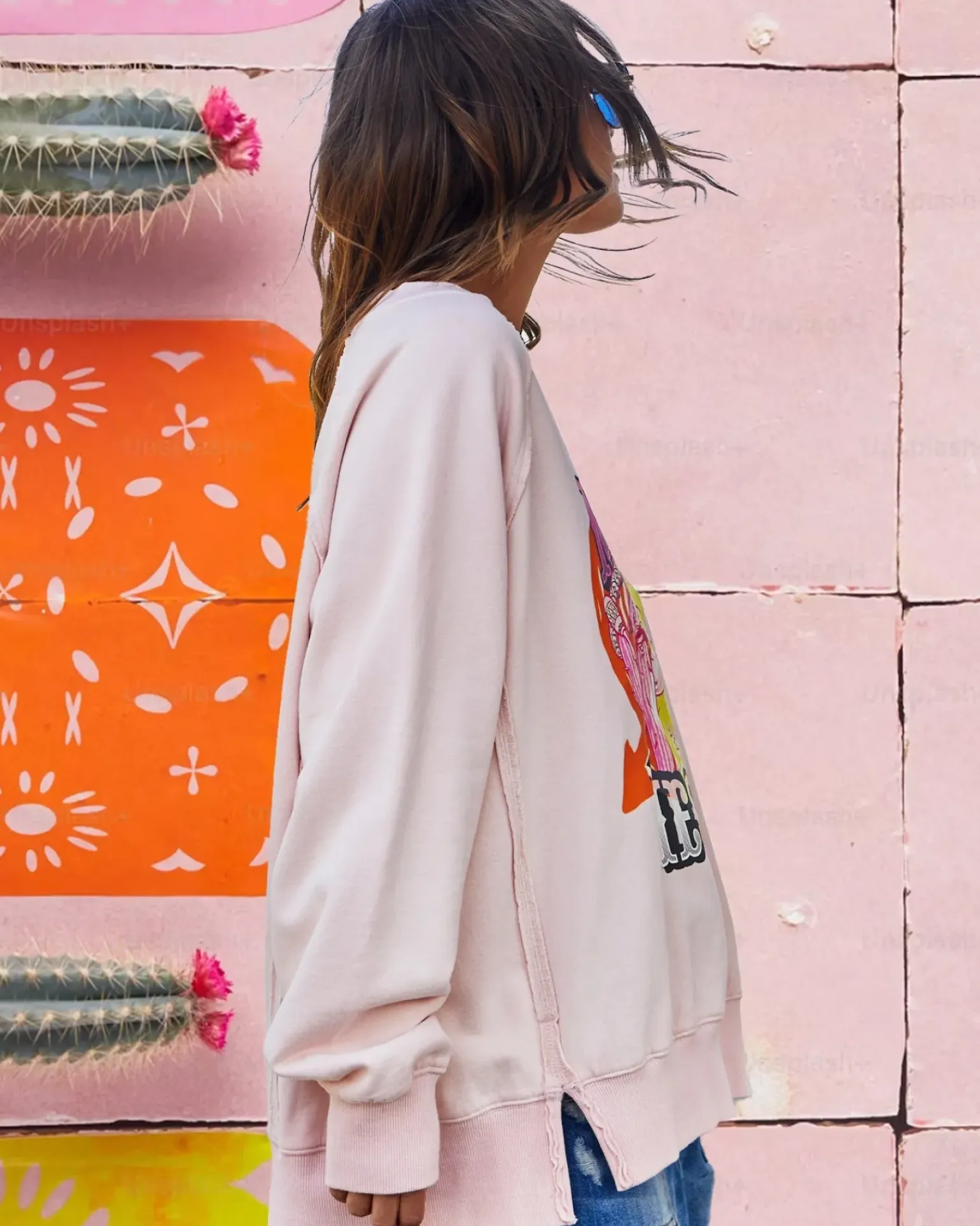 Hammill & Co Vintage Fiesta Sweat - Pink