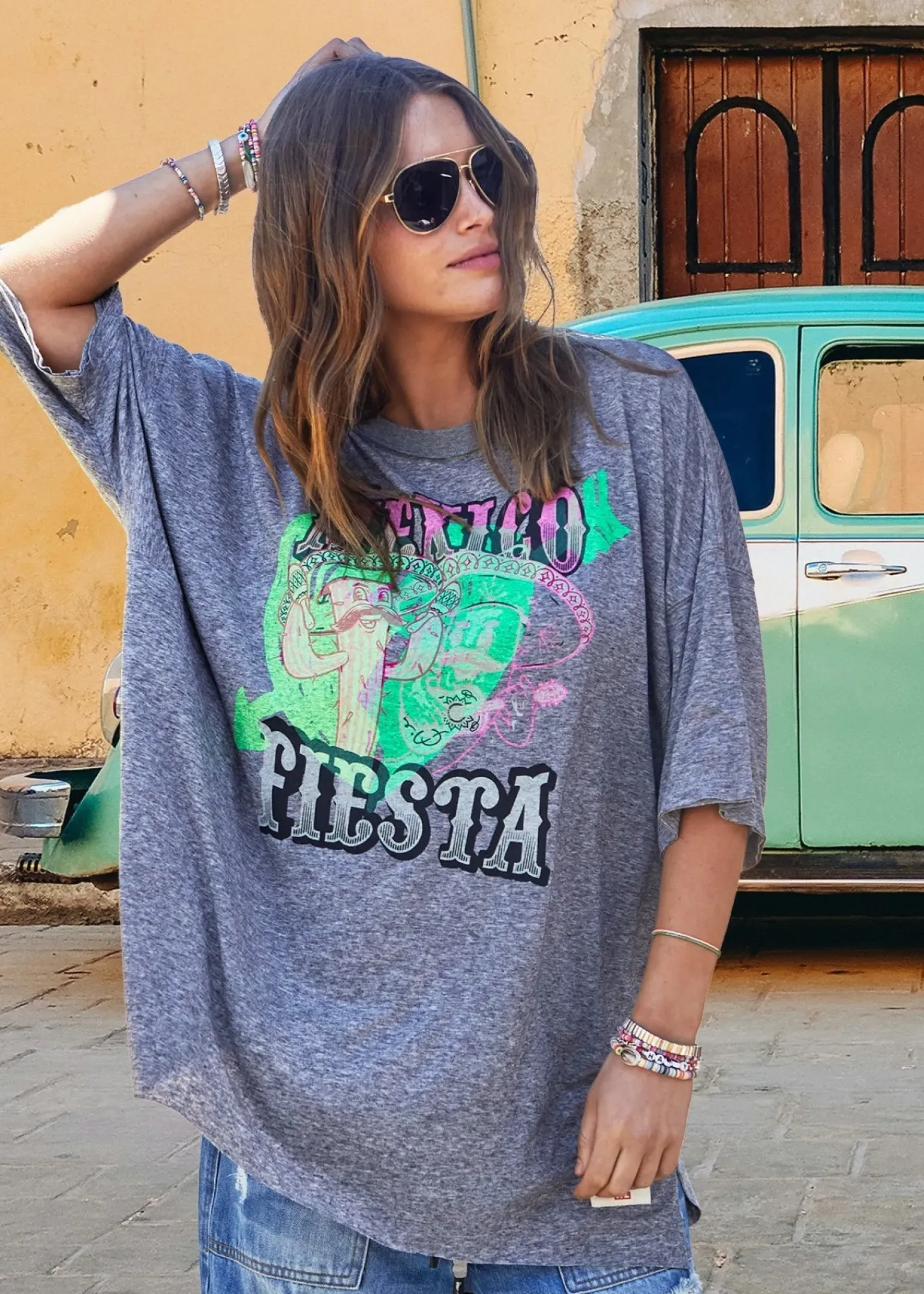 Hammill & Co Vintage Fiesta Tee - Grey
