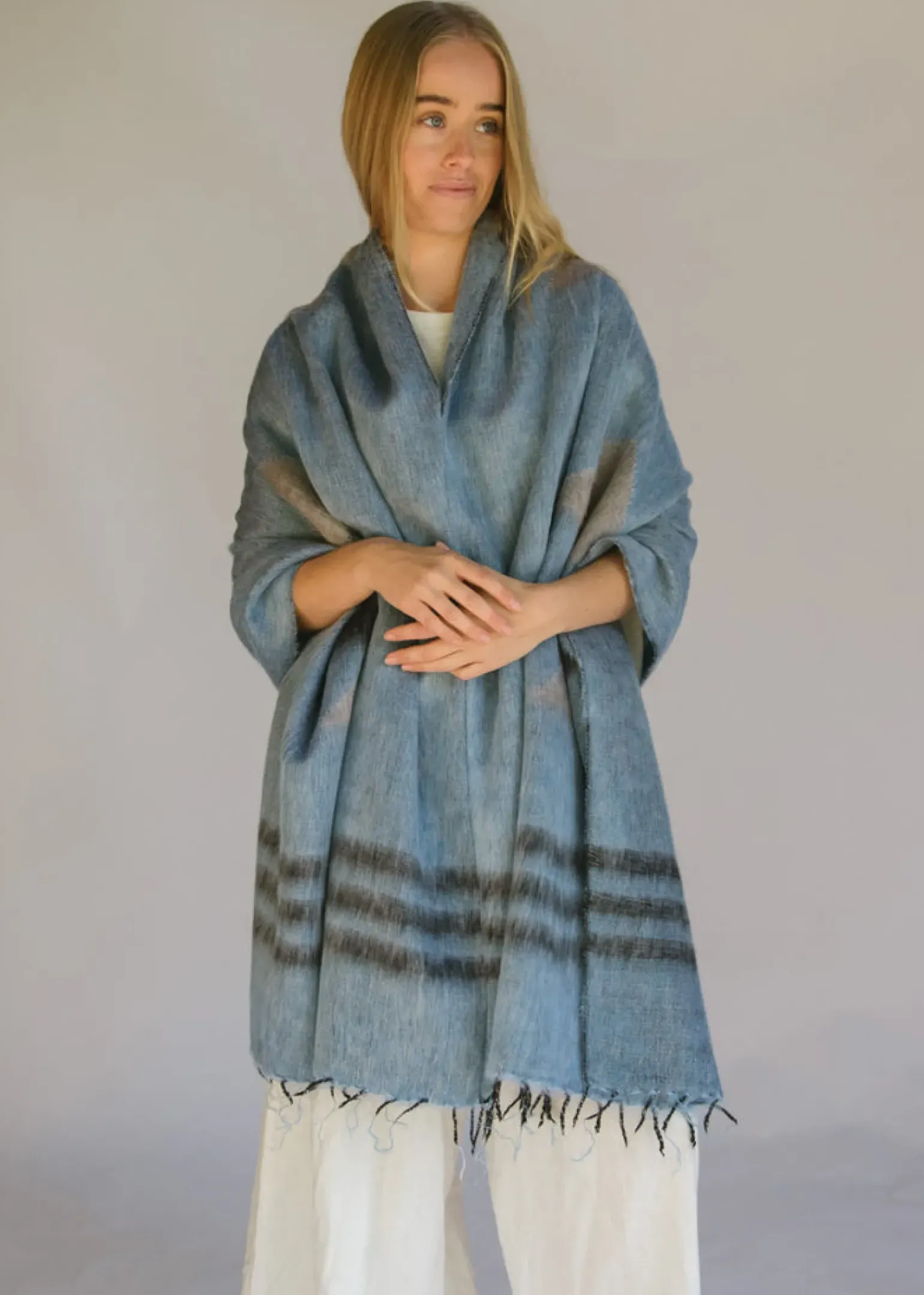 Hobo & Hatch Aztec Poncho- Denim