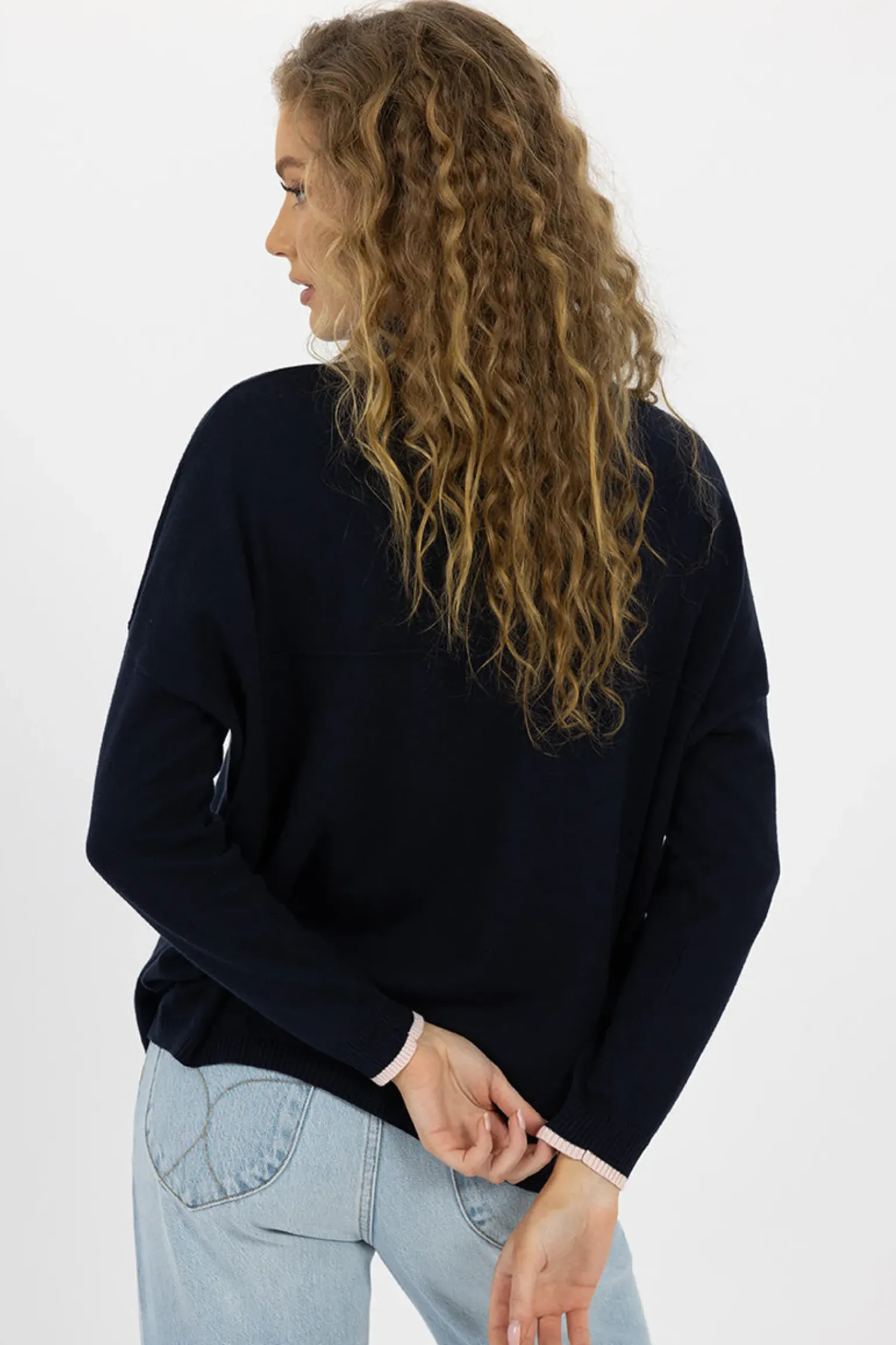Humidity Heidi Knit Top - Navy