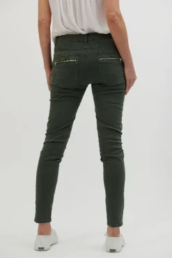 Italian Star Button Jean - Military