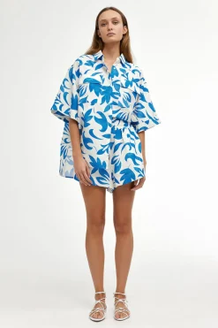 Kinney Juniper Shirt - Mosaic Blue