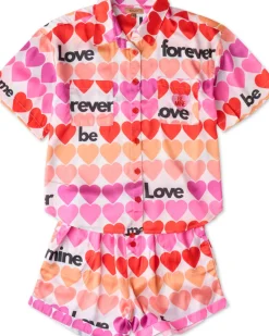 Kip & Co - Forever Satin Short Sleeve Shirt & Short PJ Set