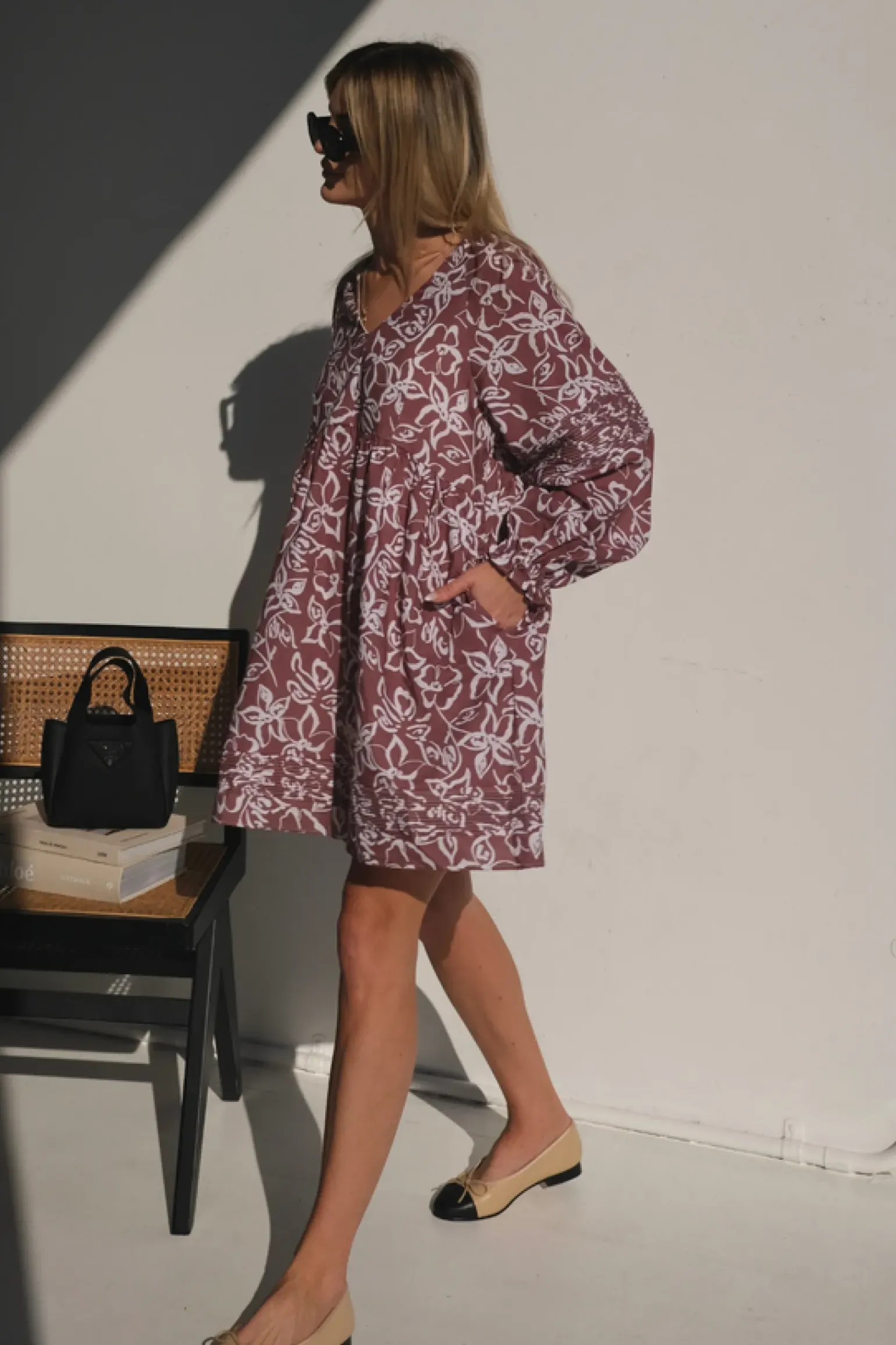 Lunar Fox Stevie Linen Dress - Sangria