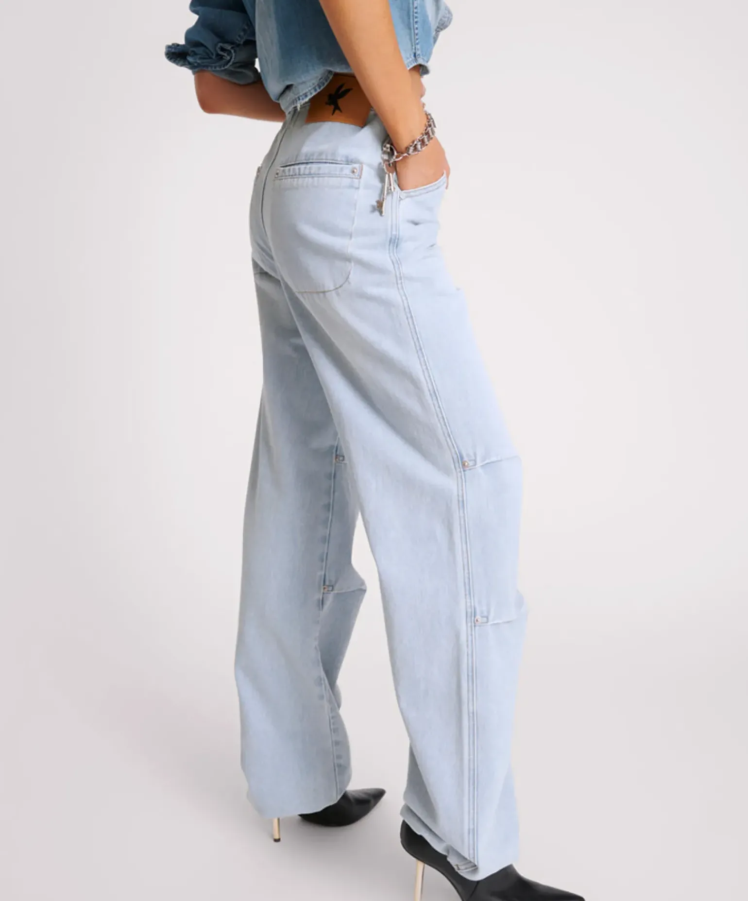 One Teaspoon Blue Latte Marley Relaxed Denim Jeans