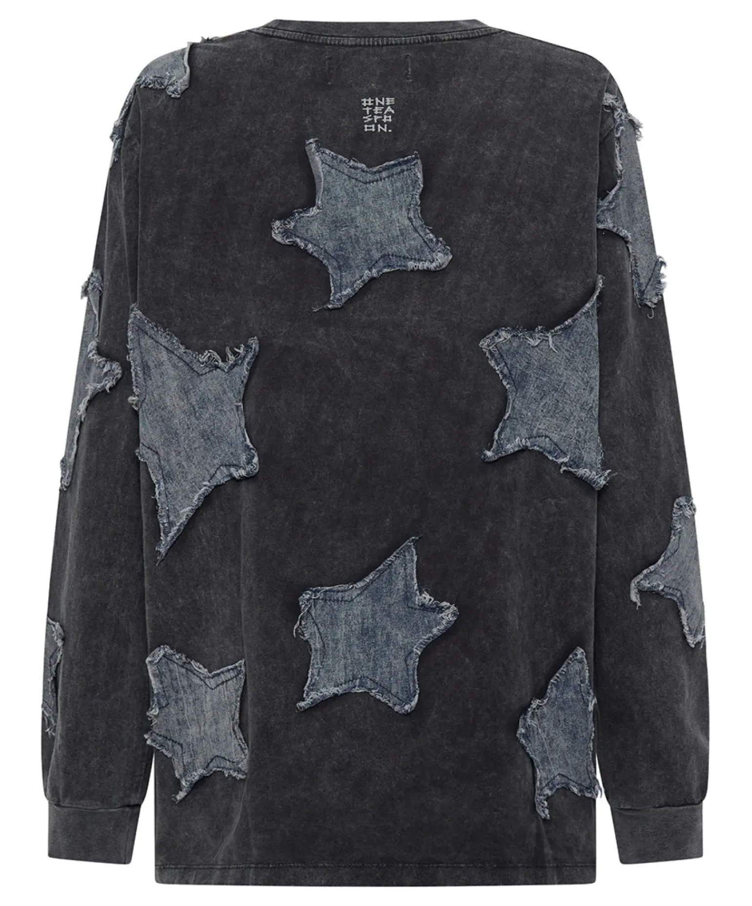 One Teaspoon Denim Star Boyfriend Longsleeve Tee - Black Acid