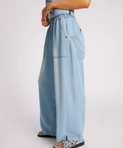 One Teaspoon Tencel Parachute Pants - Soft Blue