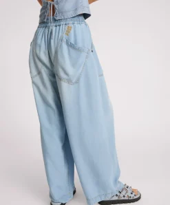 One Teaspoon Tencel Parachute Pants - Soft Blue