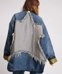 One Teaspoon Wadded Jacket - Memphis Light Star Denim