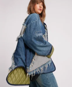 One Teaspoon Wadded Jacket - Memphis Light Star Denim
