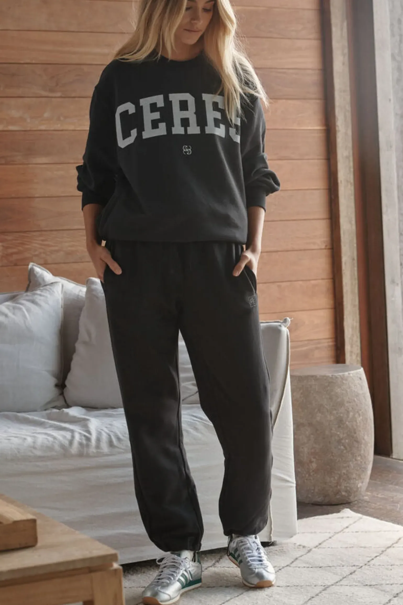 Oversized Slouchy Crew - Phantom Heritage Logo